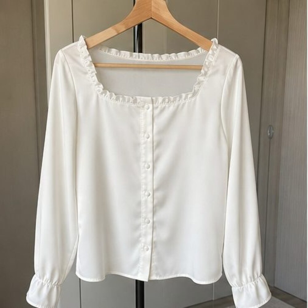 Ivory Button Blouse